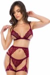 Ensemble 3 pièces couleur framboise - MAL8872ROSW