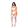Soutien-gorge Demi-seins à armatures en fine dentelle blanche - DG13252WHT