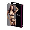 Ensemble sexy trois pièces en dentelle noire - R2210185