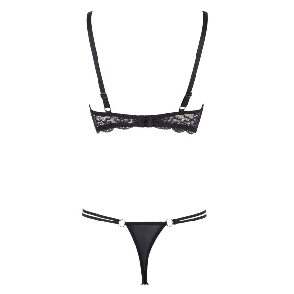Ensemble soutien-gorge demi seins a armatures et string - R2221098