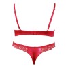 Soutien-gorge demi seins avec armatures et son string ouvert - R2220199