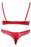 Soutien-gorge demi seins avec armatures et son string ouvert - R2220199