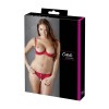 Soutien-gorge demi seins avec armatures et son string ouvert - R2220199