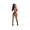 Ensemble de deux pièces avec brassière à lanières et collants.- DG0390BLK