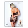 Mini Robe noire, résille avec  motif damier - Le Numéro 2 - Collection Robe - CM97002
