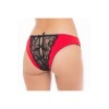 Culotte ouverte noir et rouge - REN1157-RED
