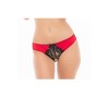 Culotte ouverte noir et rouge - REN1157-RED