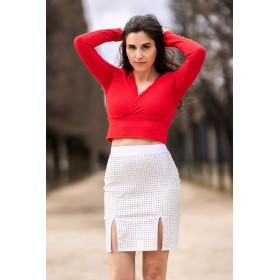 Jupe longue blanche Natacha - LSL3-LWHT