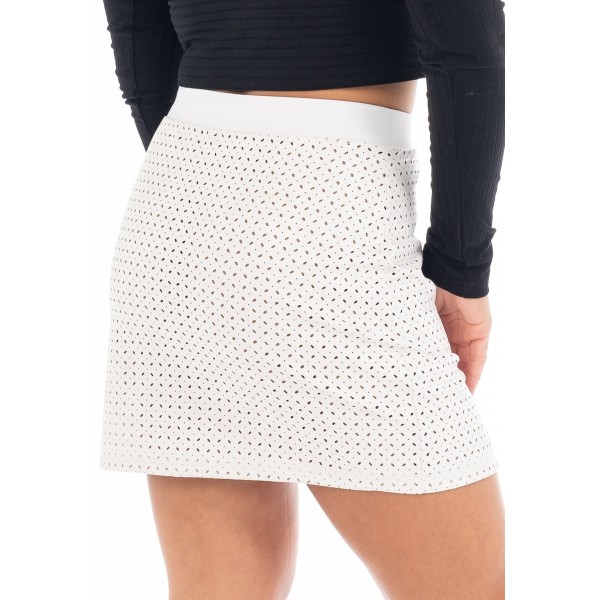 Jupe courte blanche Cassandra - LSL3-SWHT