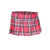 Mini-jupe plissée rose vif style ecossais - ML25074HPK