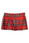 Mini-jupe plissée rouge style ecossais - ML25074RED