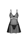Perisia babydoll et string - Noirs