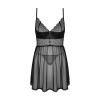 Chemeris babydoll et String - Noire