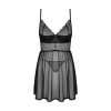 Chemeris babydoll et String - Noire