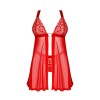 Elianes babydoll et string - Rouge