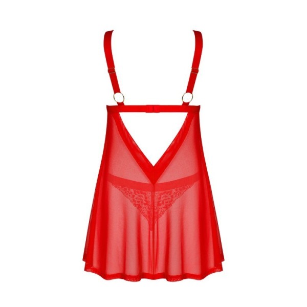 Elianes babydoll et string - Rouge