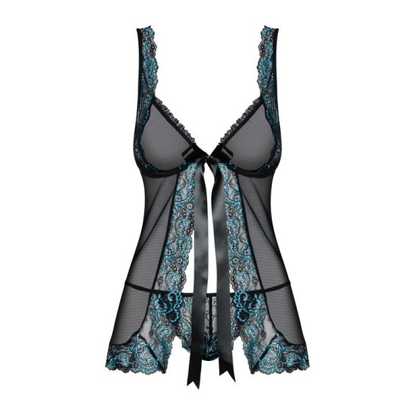 Amanta Babydoll - Noir et Turquoise