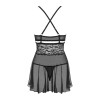 838-BAB-1 babydoll - Noir