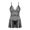 838-BAB-1 babydoll - Noir