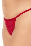 Body rouge grande taille effet babydoll et string assorti - MAL7445XRED