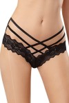 Tanga noir syle brésilien ornements croisés - DG1412BLK