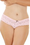 Boyshort dentelle ouvert vieux rose - DG7177XVPK