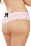 Boyshort dentelle ouvert vieux rose - DG7177XVPK