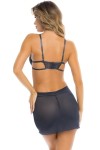 Nuisette bleu nuit et string assorti - REN51014-BLU