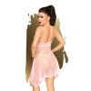 Nuisette et string assorti Rose Naughty doll - PH0084PNK