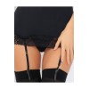 Nuisette noire jarretelles et armatures opaque - REN512171-BLK