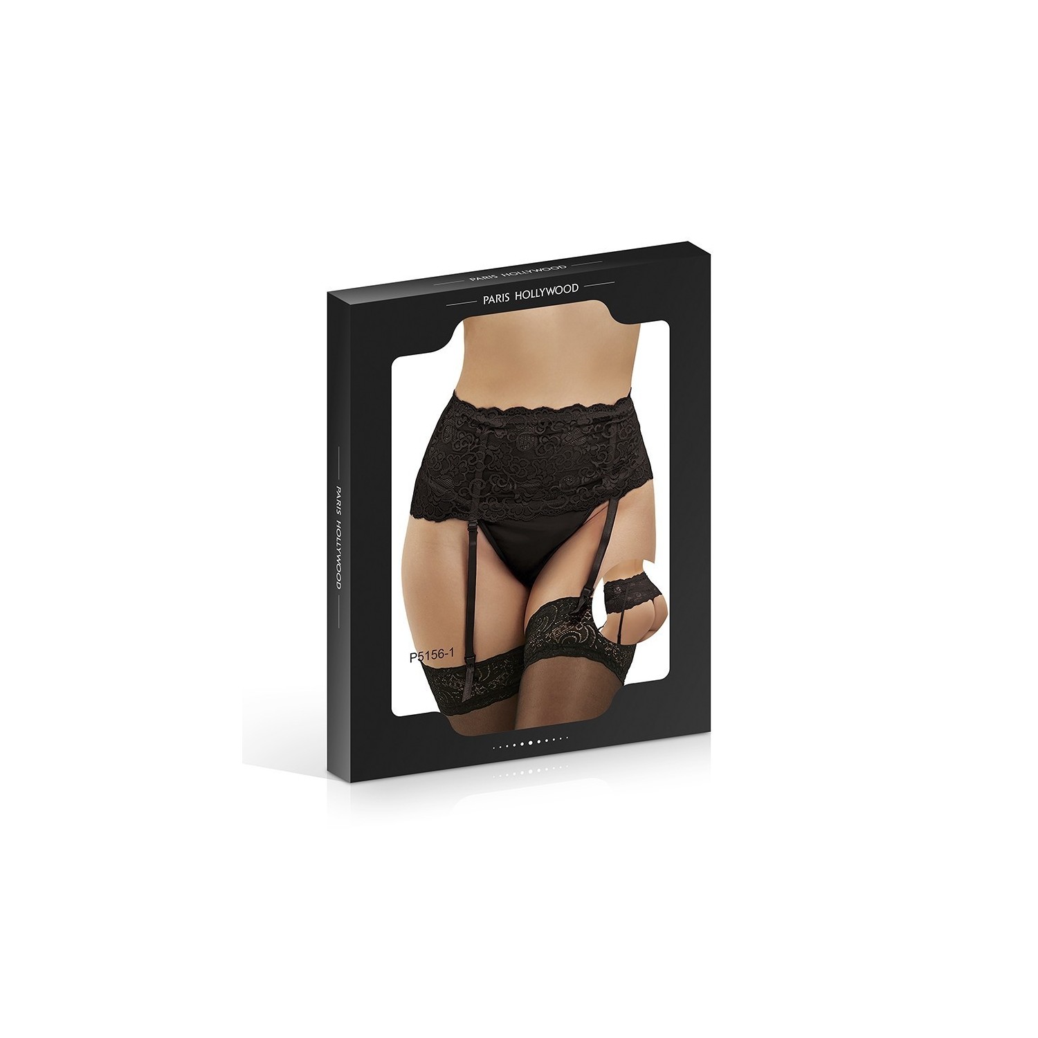 Porte-jarretelles noir et string