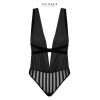 Body fendu tulle et rayures