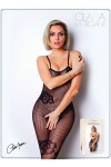 Bodystocking résille noire avec fine bretelles - Le Numéro 6 - Collection Bodystocking - CM99006