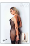 Bodystocking résille noire avec fine bretelles - Le Numéro 6 - Collection Bodystocking - CM99006
