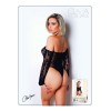 Body résille noire manches longues - Le Numéro 5 - Collection Body - CM98006