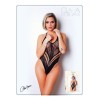 Body effet string sexy noir en résille - Le Numéro 4 - Collection Body - CM98005
