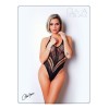 Body effet string sexy noir en résille - Le Numéro 4 - Collection Body - CM98005