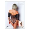 Body noir avec manches 3/4 - Le Numéro 2 - Collection Strass - CM98003