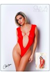 Body Rouge avec décolleté plongeant - Le Numéro 2 - Collection Body - CM98002