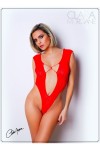 Body Rouge avec décolleté plongeant - Le Numéro 2 - Collection Body - CM98002