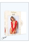Body Rouge avec décolleté plongeant - Le Numéro 2 - Collection Body - CM98002