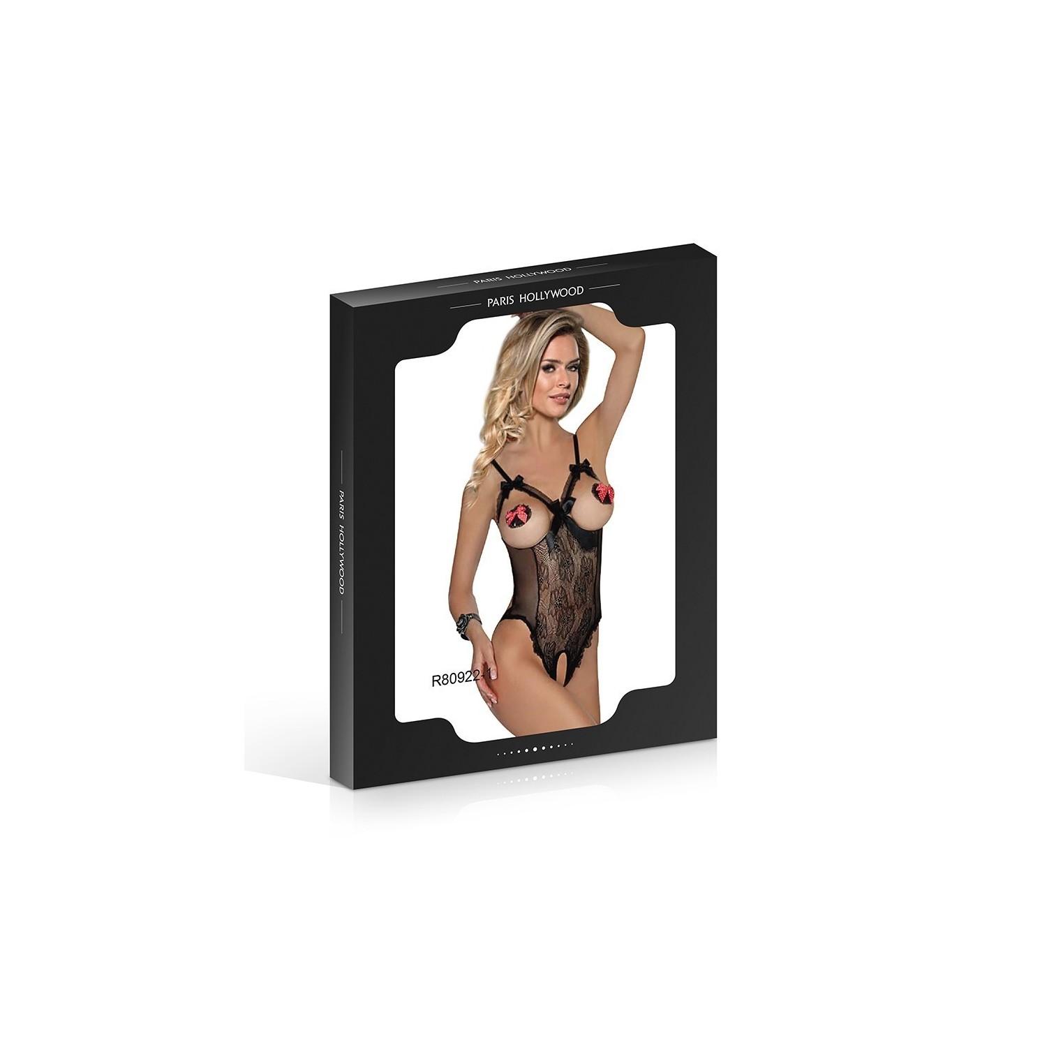 Body noir ouvert - Paris Hollywood