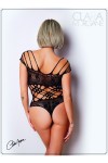 Body noire en résille et lanières - Le Numéro 1 - Collection Body - CM98001
