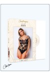 Body noire en résille et lanières - Le Numéro 1 - Collection Body - CM98001