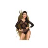 Body fantaisie noir manches longues High on love - PH0118BLK