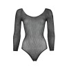 Body string à manches longues en résille avec strass - R26427351101