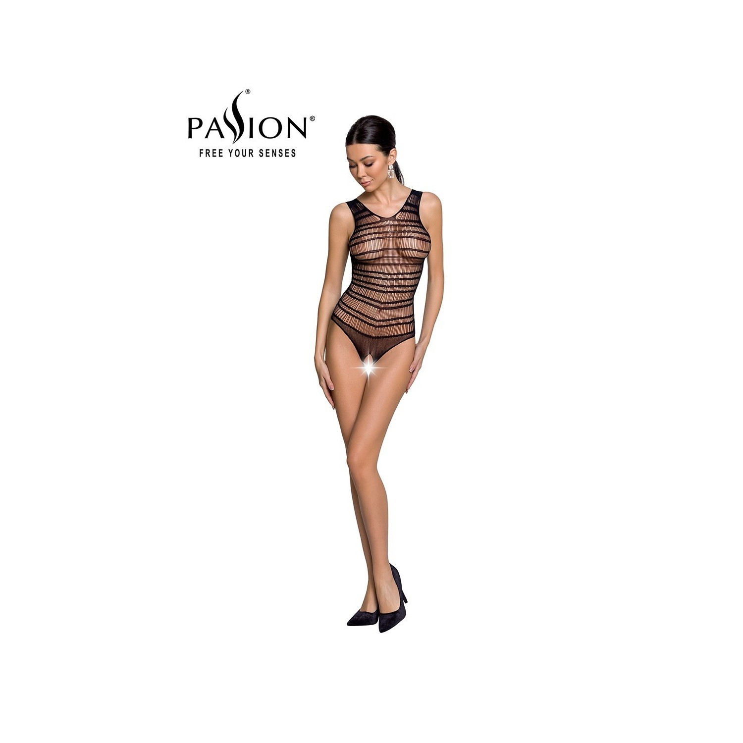 Body résille ouvert BS086 - Noir