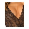 Body string noir échancré en dentelle - REN502138-BLK