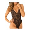 Body string noir échancré en dentelle - REN502138-BLK