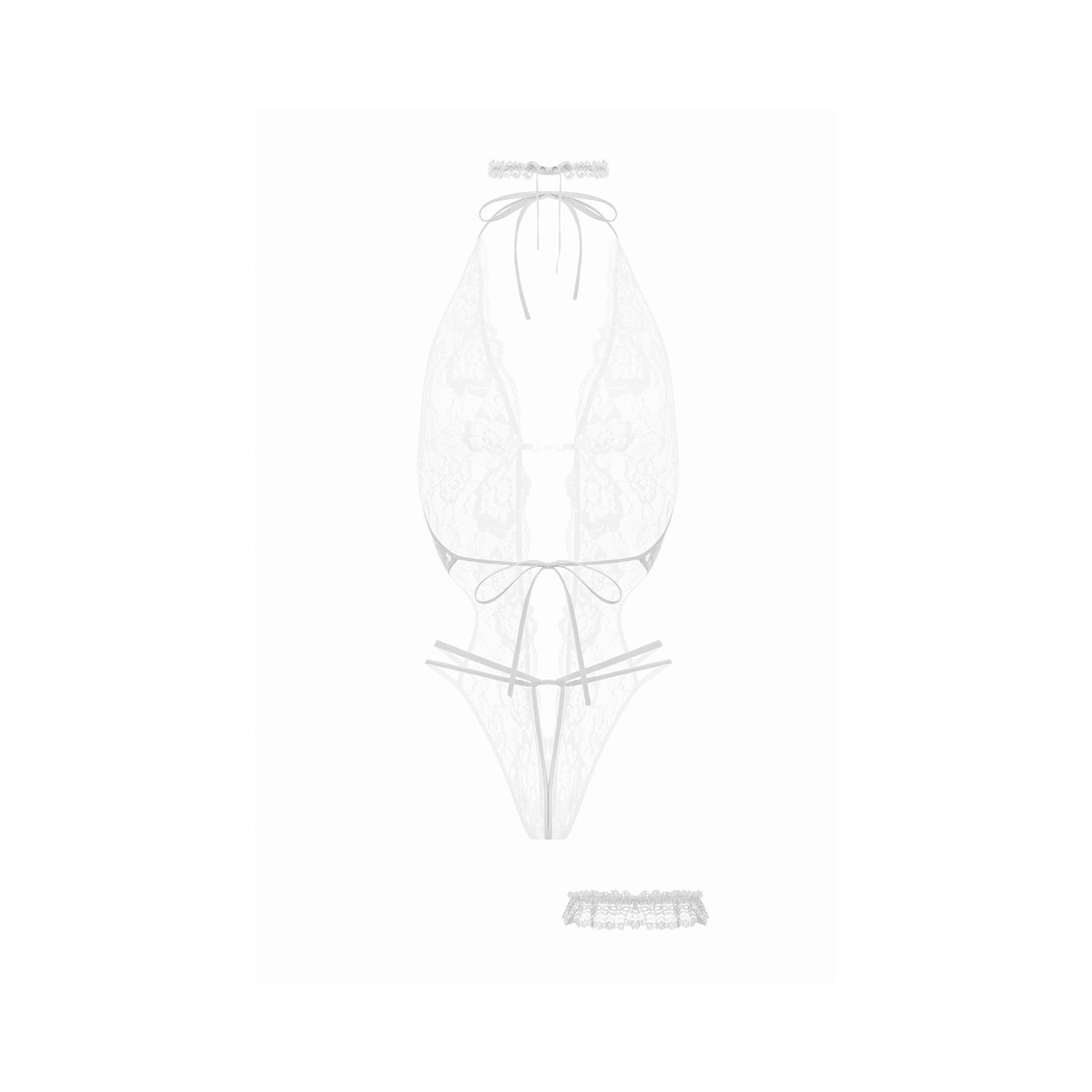 Ensemble body ouvert Renee blanc - Christine